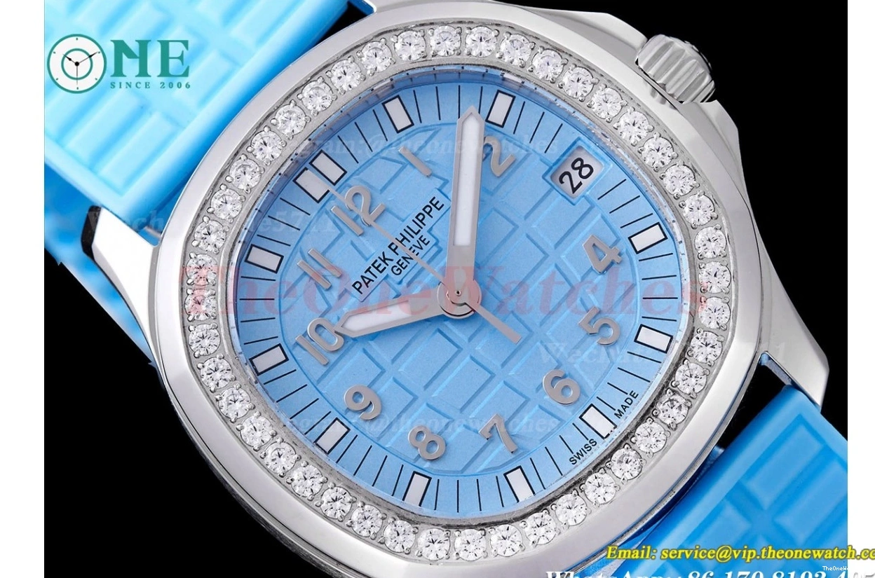 Bezel RU Aquanaut Ladies 35mm Blue SS A324 TWF Diamond 0520